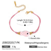 Wholesale Women's Stainless Steel Colorful Ceramic Animalshaped Handmade Rope Electroplated Bracelet