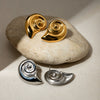 Wholesale Women's Stainless Steel Conch Spiral Pattern Vortex Shape Earrings With Animals Zodiac Style And Electroplating Treatment