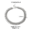 Wholesale Women's Stainless Steel Crescent Necklace And Bracelet Jewelry Suit With Pvdp Furnace Real Gold Treatment