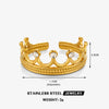 Wholesale Women's Stainless Steel Crown Ring With Electroplating Simple Fashion Design