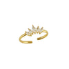 Wholesale Women's Stainless Steel Crownshaped Zircon Ring With Electroplating And Light Luxury Design