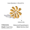 Wholesale Women's Stainless Steel Daisy Flower Ring With Pvd Furnace Vacuum Real Gold Plating Light Luxury Style