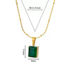 Wholesale Women's Stainless Steel Diamond Ochain Necklace With Electroplating Design