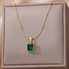 Wholesale Women's Stainless Steel Diamond Ochain Necklace With Electroplating Design