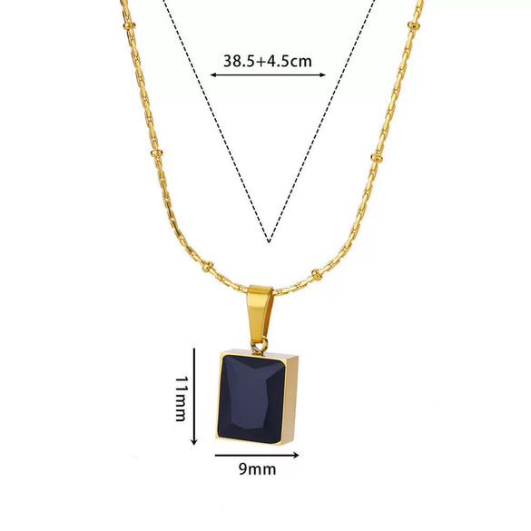 Wholesale Women's Stainless Steel Diamond Ochain Necklace With Electroplating Design