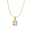 Wholesale Women's Stainless Steel Diamond Ochain Necklace With Electroplating Design