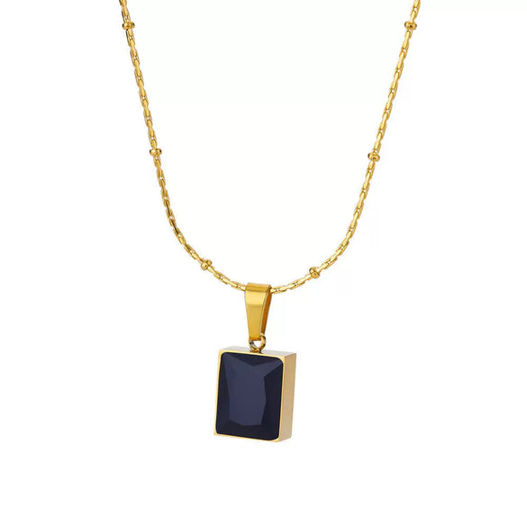 Wholesale Women's Stainless Steel Diamond Ochain Necklace With Electroplating Design