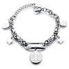 Wholesale Women's Stainless Steel Double Layer Tree Of Life Pendant Bracelet With Geometric Pattern