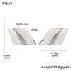 Wholesale Women's Stainless Steel Drip Oil Geometric Glazed Wings Earrings Pvd Plated