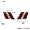 Wholesale Women's Stainless Steel Drip Oil Geometric Glazed Wings Earrings Pvd Plated