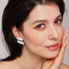Wholesale Women's Stainless Steel Drip Oil Geometric Glazed Wings Earrings Pvd Plated