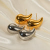 Wholesale Women's Stainless Steel Drop Shape Electroplated Fashion Personality Ear Jewelry