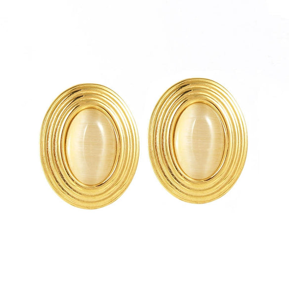 Wholesale Women's 316L Stainless Steel Earrings With Geometric Design And Electroplating Treatment