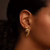 Wholesale Women's Stainless Steel Earrings With Geometric Design And Electroplating