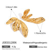 Wholesale Women's Stainless Steel Earrings With Geometric Design And Electroplating