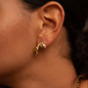 Wholesale Women's Stainless Steel Earrings With Geometric Design And Electroplating