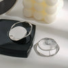 Wholesale Women's Stainless Steel Earrings With Geometric Design And Electroplating