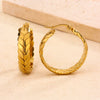 Wholesale Women's Stainless Steel Earrings With Wheat Ears Flower Geometric Design Electroplated