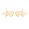 Wholesale Women's Stainless Steel Electrocardiogram Love Heartbeat Pendant Earrings With Electroplating Treatment