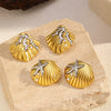 Wholesale Women's Stainless Steel Electroplated Animal Zodiac Shape Earrings Light Luxury Highend Minimalist Ins Style