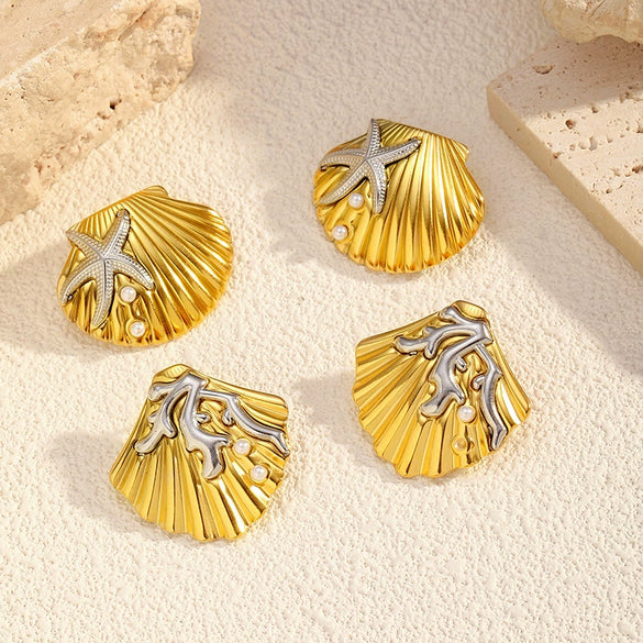 Wholesale Women's Stainless Steel Electroplated Animal Zodiac Shape Earrings Light Luxury Highend Minimalist Ins Style