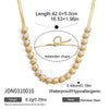 Wholesale Women's Stainless Steel Electroplated Blade Chain Necklace And Bracelet Accessories Fashion Minimalist Style