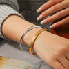 Wholesale Women's Stainless Steel Electroplated Bracelet With Irregular And Geometric Patterns