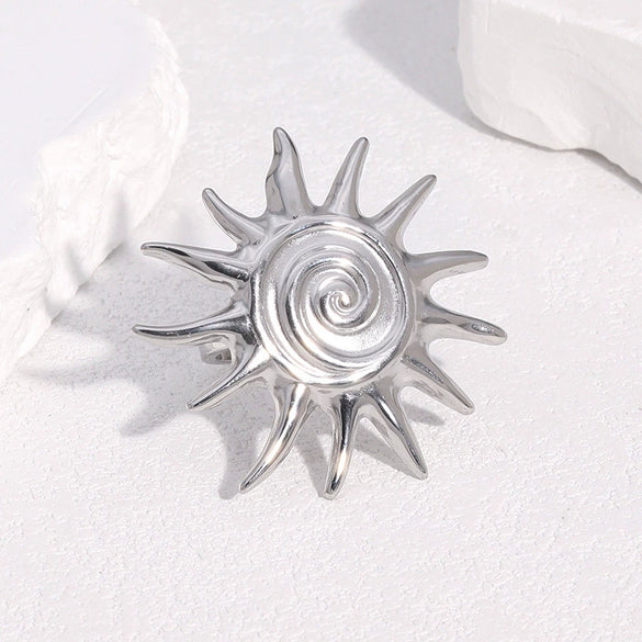 Wholesale Women's Stainless Steel Electroplated Constellation Open Ring Hand Jewelry