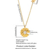 Wholesale Women's Stainless Steel Electroplated Daisy Pendant Necklace With Oshaped Chain Fairy Style