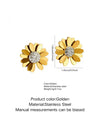 Wholesale Women's Stainless Steel Electroplated Daisy Pendant Necklace With Oshaped Chain Fairy Style