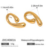 Wholesale Women's Stainless Steel Electroplated Drop Shape Trend Earrings