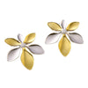 Wholesale Women's Stainless Steel Electroplated Floral Stud Earrings Light Luxury Style