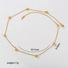 Wholesale Women's Stainless Steel Electroplated Flower Cross Chain Necklace