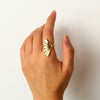 Wholesale Women's Stainless Steel Electroplated Flower Open Ring Jewelry