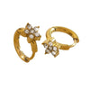 Wholesale Women's Stainless Steel Electroplated Flower Zircon Diamond Earrings Fashionable Jewelry Accessories