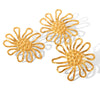 Wholesale Women's Stainless Steel Electroplated Geometric And Flower Cut Out Earrings Jewelry