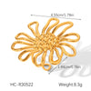 Wholesale Women's Stainless Steel Electroplated Geometric And Flower Cut Out Earrings Jewelry