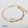 Wholesale Women's Stainless Steel Electroplated Geometric Flower Leaf Enamel Pendant Necklace And Bracelet Jewelry