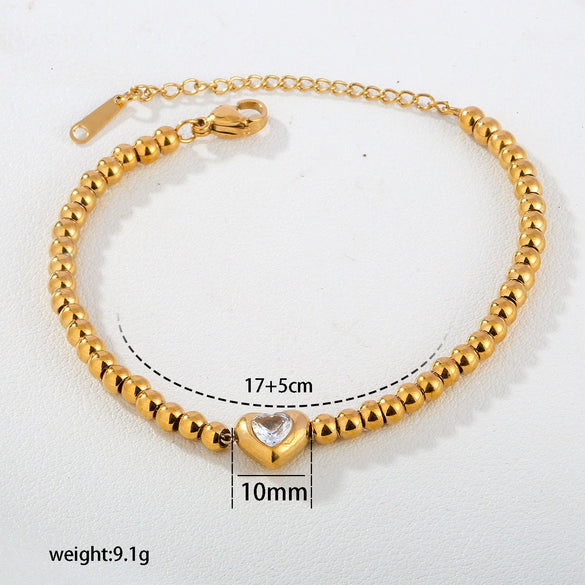 Wholesale Women's Stainless Steel Electroplated Geometric Flower Leaf Enamel Pendant Necklace And Bracelet Jewelry