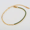 Wholesale Women's Stainless Steel Electroplated Geometric Flower Leaf Enamel Pendant Necklace And Bracelet Jewelry