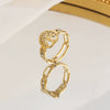 Wholesale Women's Stainless Steel Electroplated Geometric Hollow Tree Of Life Stackable Ring
