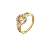 Wholesale Women's Stainless Steel Electroplated Geometric Hollow Tree Of Life Stackable Ring
