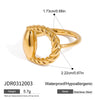 Wholesale Women's Stainless Steel Electroplated Geometric Horseshoe Buckle Open Ring Accessories