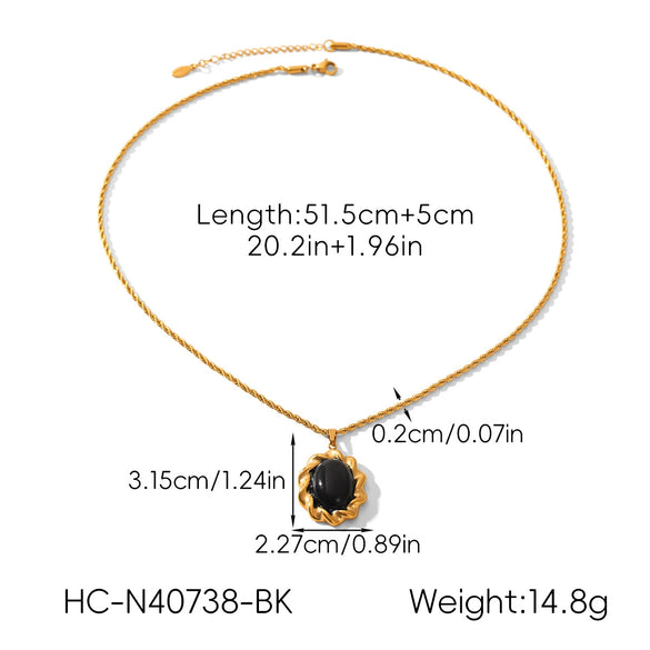 Wholesale Women's Stainless Steel Electroplated Geometric Jewelry Sweater Chain And Earrings