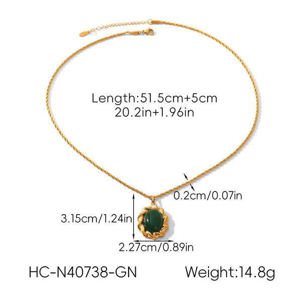 Wholesale Women's Stainless Steel Electroplated Geometric Jewelry Sweater Chain And Earrings