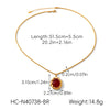 Wholesale Women's Stainless Steel Electroplated Geometric Jewelry Sweater Chain And Earrings