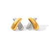 Wholesale Women's Stainless Steel Electroplated Geometric Letters Numbers Text Xshaped Earrings Ins Style