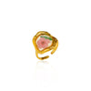 Wholesale Women's Stainless Steel Electroplated Geometric Light Luxury Flower Ring Jewelry
