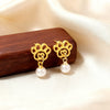 Wholesale Women's Stainless Steel Electroplated Geometric Paw Print Earrings Highend Jewelry