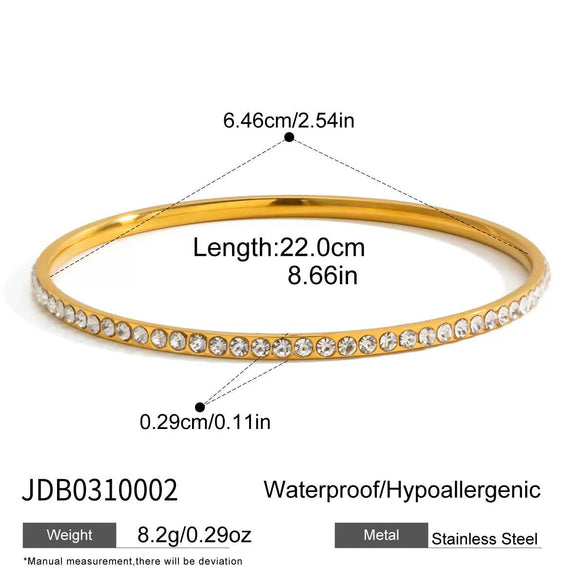 Wholesale Women's Stainless Steel Electroplated Geometric Rhinestone Bracelet Accessories